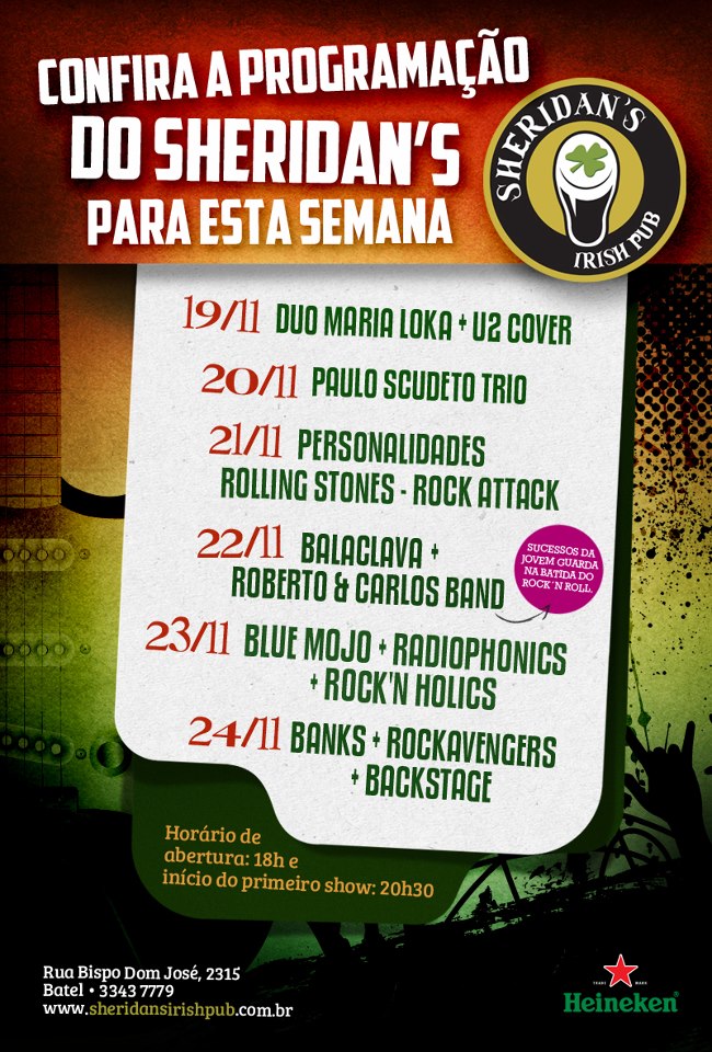 19/11~24/11 – Programação Sheridans