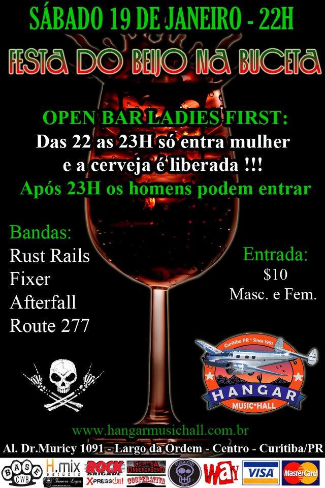 19/01 – Festa do Beijo na Buceta