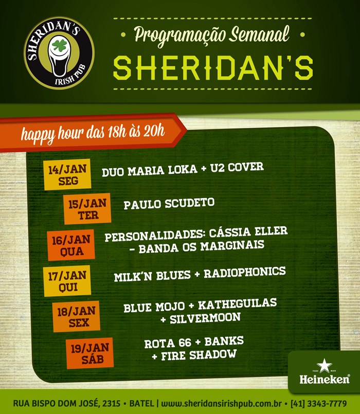 14~19/01 – Programação Sheridans