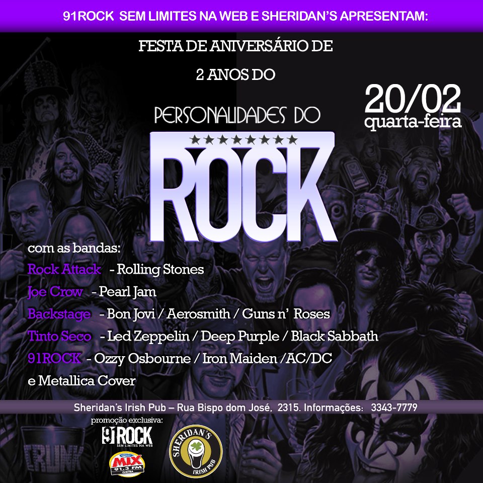 20/02 – Personalidades do Rock