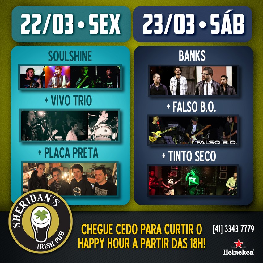 22 e 23/03 – Programação Sheridans
