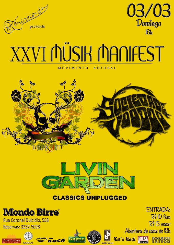 03/03 – XXVI Music Manifest (movimento autoral)